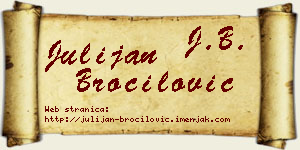 Julijan Broćilović vizit kartica